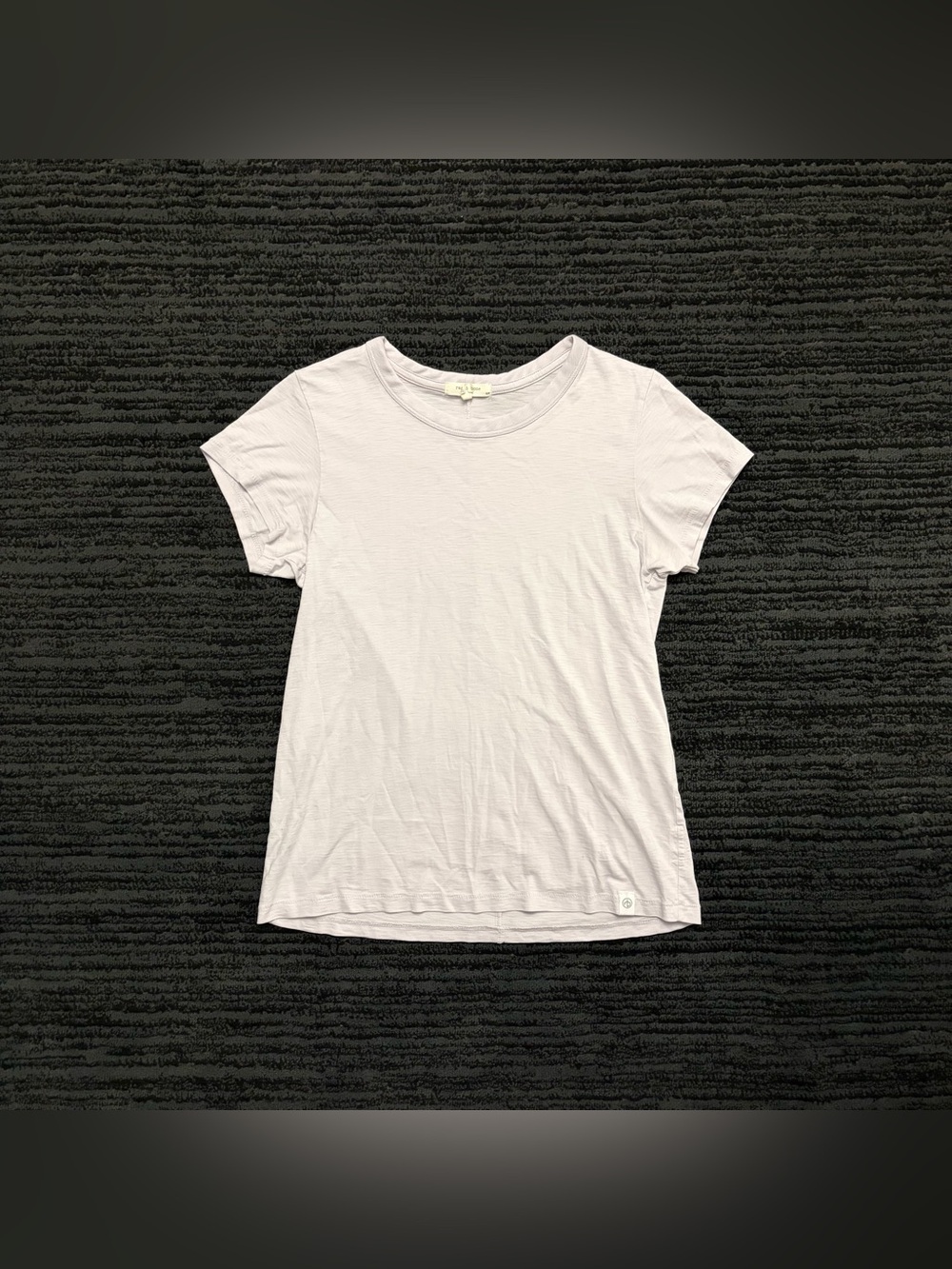 Rag & Bone Lilac Short Sleeve Cotton Slub Tee